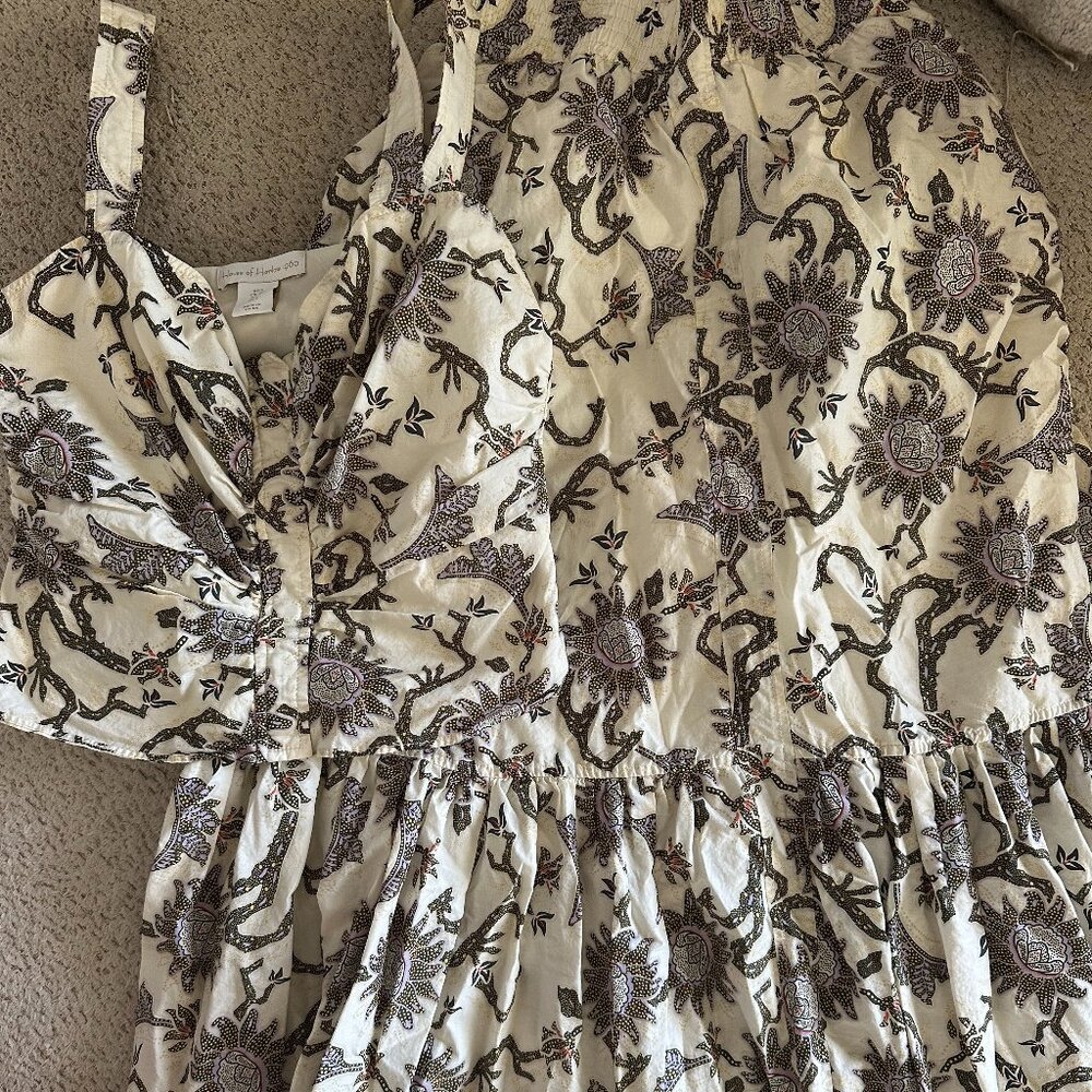 House of Harlow 1960 Floral Top and Skirt Set 100% Cotton